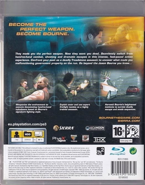 The Bourne Conspiracy - PS3 (B Grade) (Genbrug)